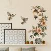 Colorful Flower Pendant Lamp Bird Wall Sticker For Bedroom Living Room Entrance Home Background Decoration Self-adhesive 29*22CM
