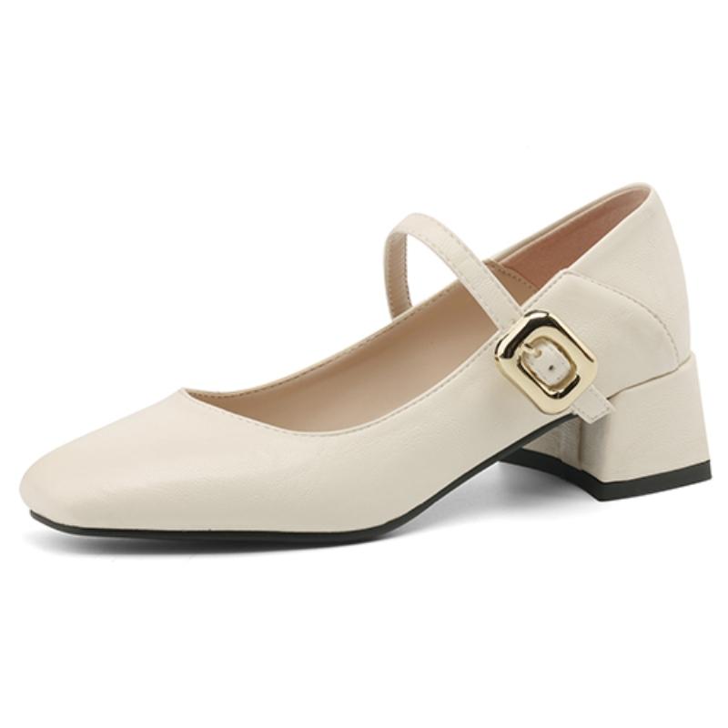 Коричневый Телесный Черный Низкий Каблук Женские Туфли-Лодочки Мэри Джейн Модные Ремешки Офисная Вечеринка Свадебная Обувь Женская Осенняя Удобная
