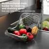 New Multifunctional Transparent Kitchen Vegetable and Fruit Drainage Basket