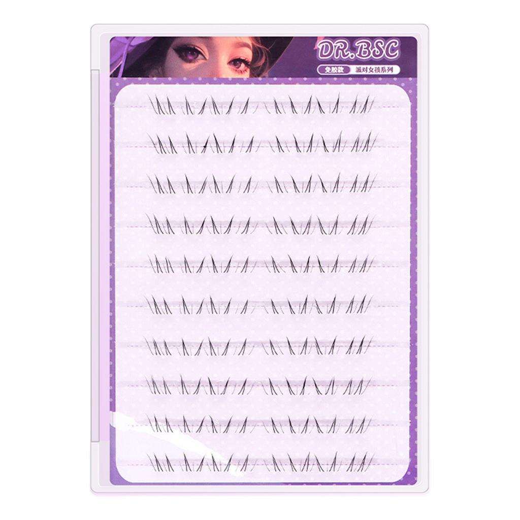 Chinese Style Lower Eyelashes Natural Soft False Eyelashes With Transparent Stem Cluster Segment For Daily And Ancient Makeup