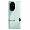 For Honor 200 / 200 Lite / 200 Pro Case Clear Soft TPU Lovely Silicone Back Cases for Honor 200 Pro Transparent Cat Bumpers