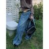 Стиль Y2K Новый рок хип-хоп мешковатые широкие джинсы брюки женская одежда винтажные прямые женские джинсовые брюки
