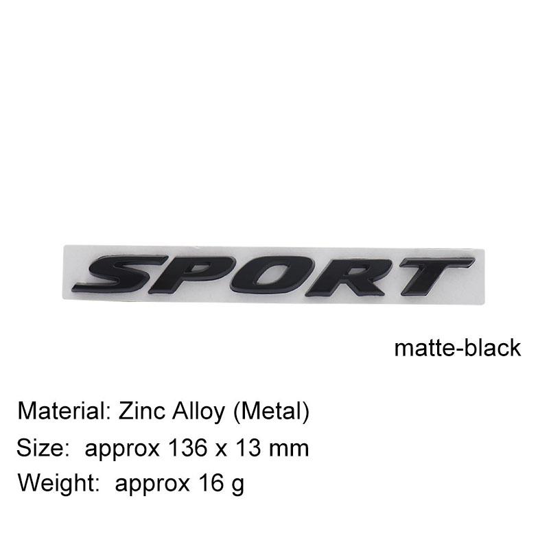 3D Car Styling Sport Letters Car Hood Fender Trunk Rear Bonnet Nameplate Decal Emblem Badge Sticker for Accord Civic Passport CRV