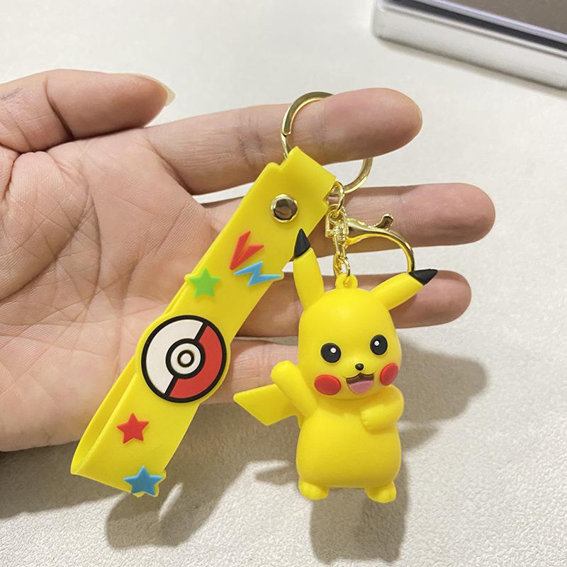 Очаровательный брелок для ключей Pokemon Гэнгар Снорлакс Мимикью Аниме Фигурка-брелок Игрушка Кулон Подарок Отлично подходит для повседневного использования
