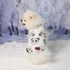 Dog Cute Panda Pattern Shirts Soft and Comfortable Dog Sleeveless Shirt Pajamas Pets Fuzzy Clothes for Small Dogs Cats