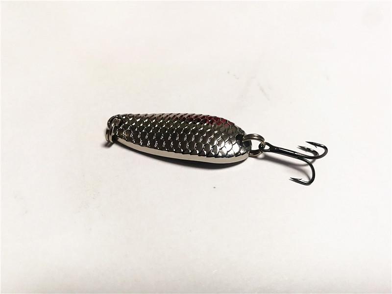 Классическая блесна-ложка "Чешуя дракона": Металлический Бионический Блесна с Одиночным Крючком для Голавля, Солнечного Окуня, Тиляпии