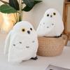 White Owl Animals Plush Toys Snowy Crooked Head Bird Stuffed Simulated Model Animal Decor Birthday Gifts
