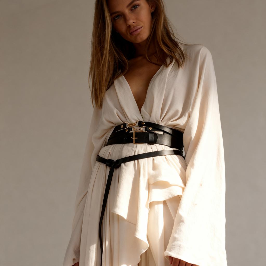 Кожаная шлейка-боди для женщин - Гот-панк дизайн с цепями, Регулируемая посадка, Идеально для EDM-фестивалей