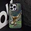 Забавный Милый Чехол-Обезьянка Для iPhone 11,12,13,14,15,16,17,Pro,Max,Plus,E,Air,Mini IMD Матовый Черный