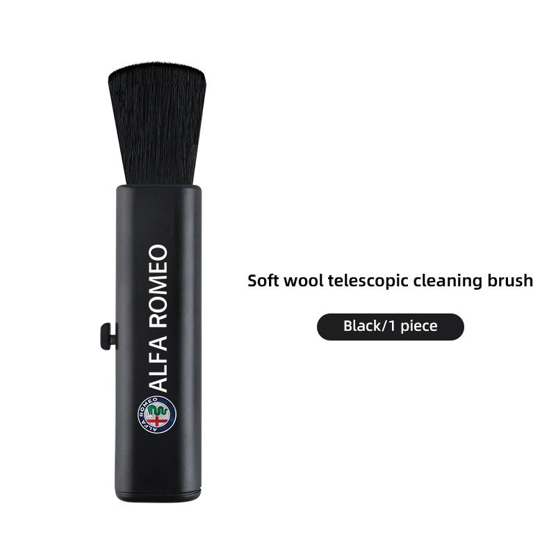 JKQDU1 Car Retractable Air Outlet Cleaning Brush Dust Small Soft Brush For Alfa Romeo Giulietta GT 147 159 156 166 Mito Giulia Tonale