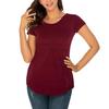 Pregnant Woman Tops Solid Color Round Neck Short Sleeve Tee Shirt Breathable Casual T-shirt Versatile Pregnancy Tops