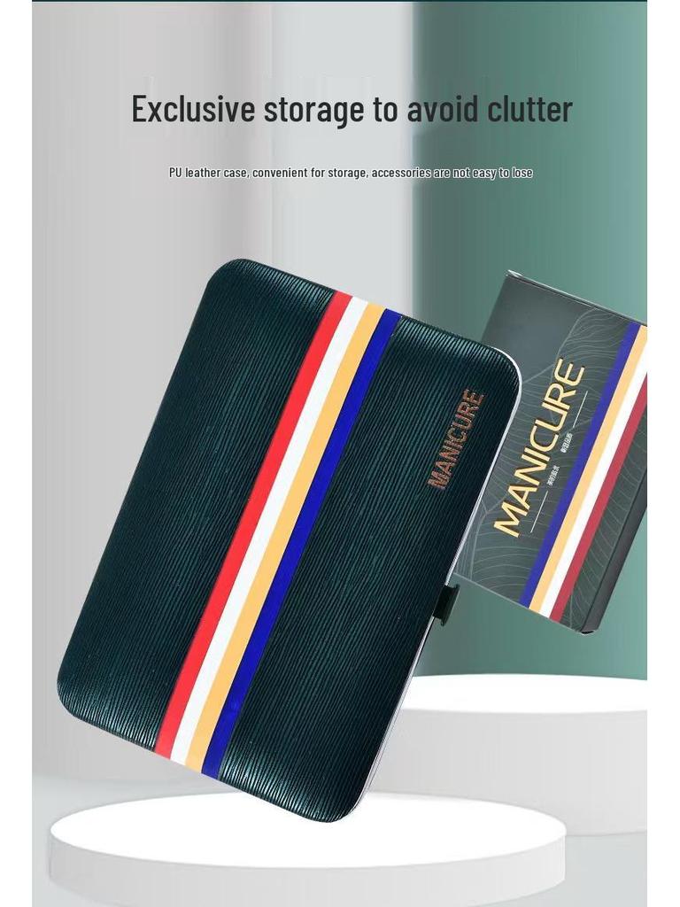 Премиальный маникюрный набор из 19 предметов из нержавеющей стали с кусачками для ногтей «Орлиный клюв»