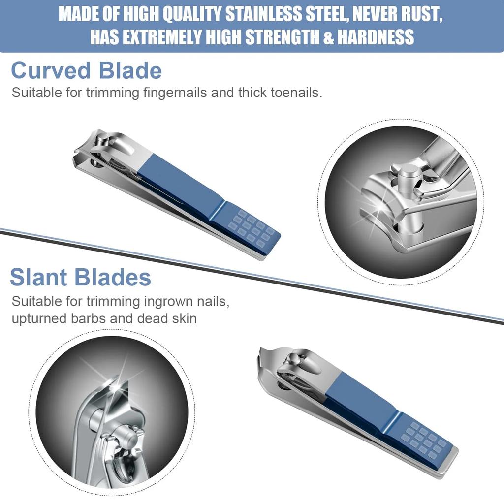 Stainless Steel Manicure Tool Set, Nail Clippers, Nail Clippers, Scissor Kit, Ear Spoon, Household,16 Pieces