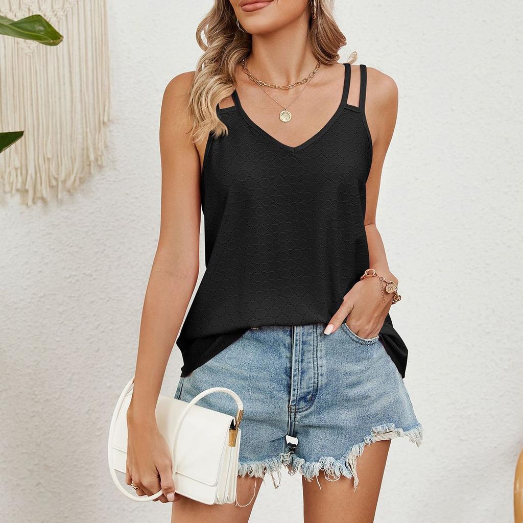 Женская летняя освежающая майка без рукавов, повседневная майка со свободным ремешком и открытой спиной