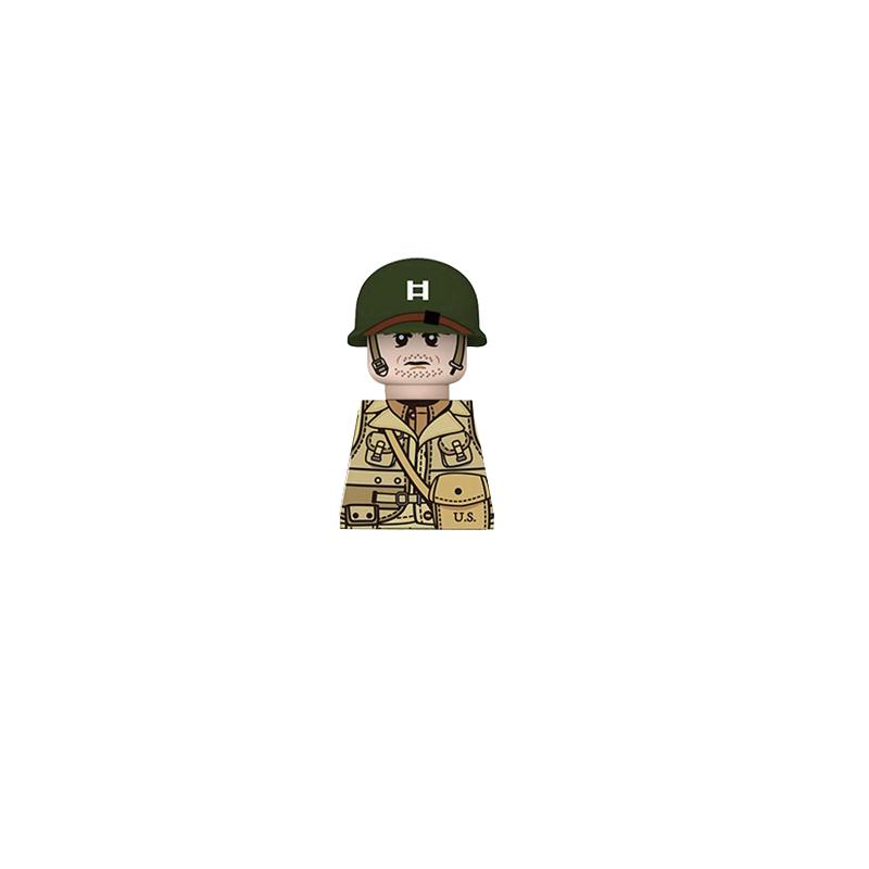 US Airborne 101ST Soldier Figures Building Blocks Officer Army Warrior Infantry Military Accessories Gun Weapons Brick Toys GR03