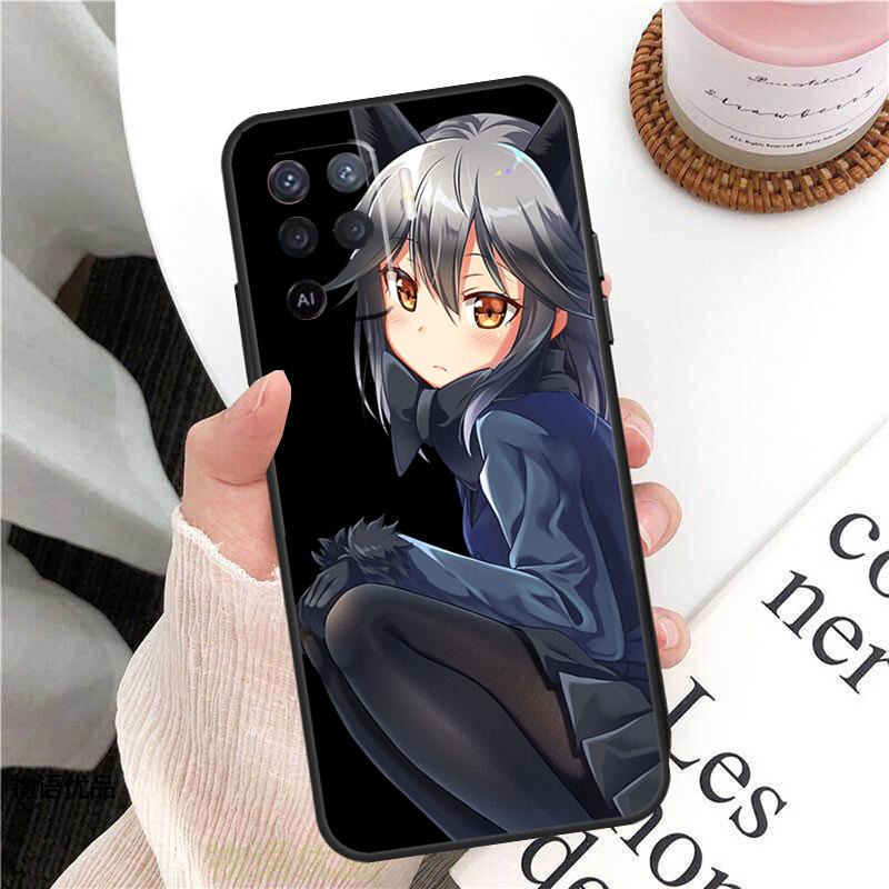 Чехол с аниме-девушкой-кошкой для Oppo A78 A54 A74 A94 A17 A57 A77 A76 A16 A96 A18 A60 A80 A40 A38 A58 A98 A15 A5 Pro