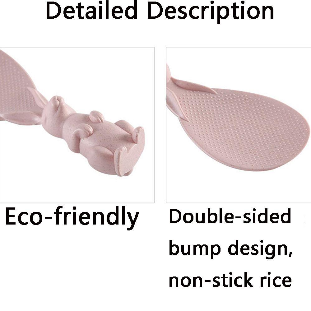 Cute Cooking Tools Wheat Straw Kitchen Accessories Rice Cooker Supplies Rice Shovel Non-stick Spoon