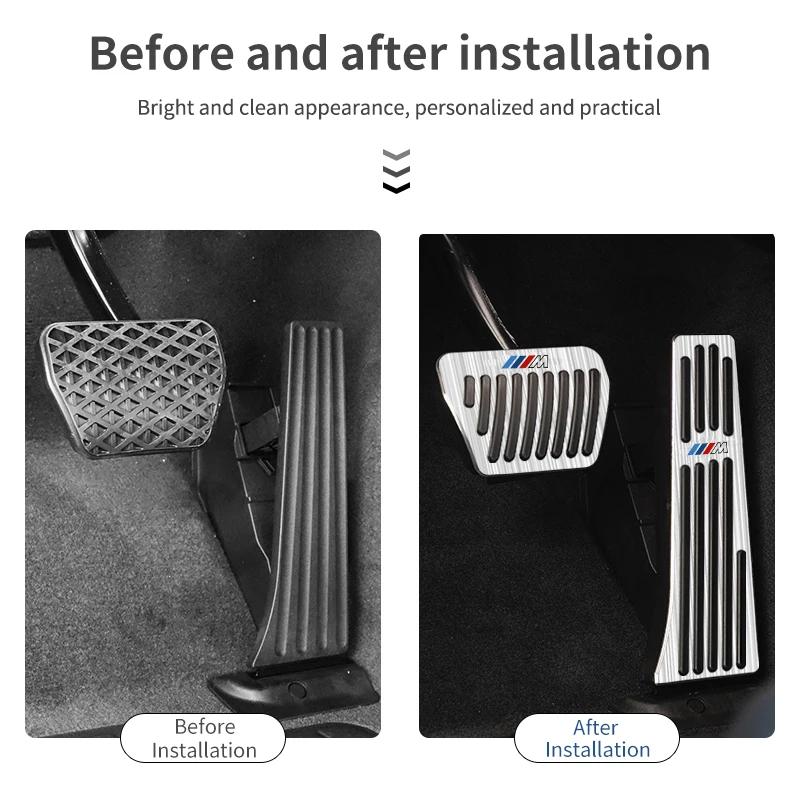 Car Sticker 2025 Hot 2Pcs Car Logo Door Pedal Cover Alloy Door Pedal Cap Accessories For BMW E46 E90 E60 F30 F10 E39 E36 F20 E87