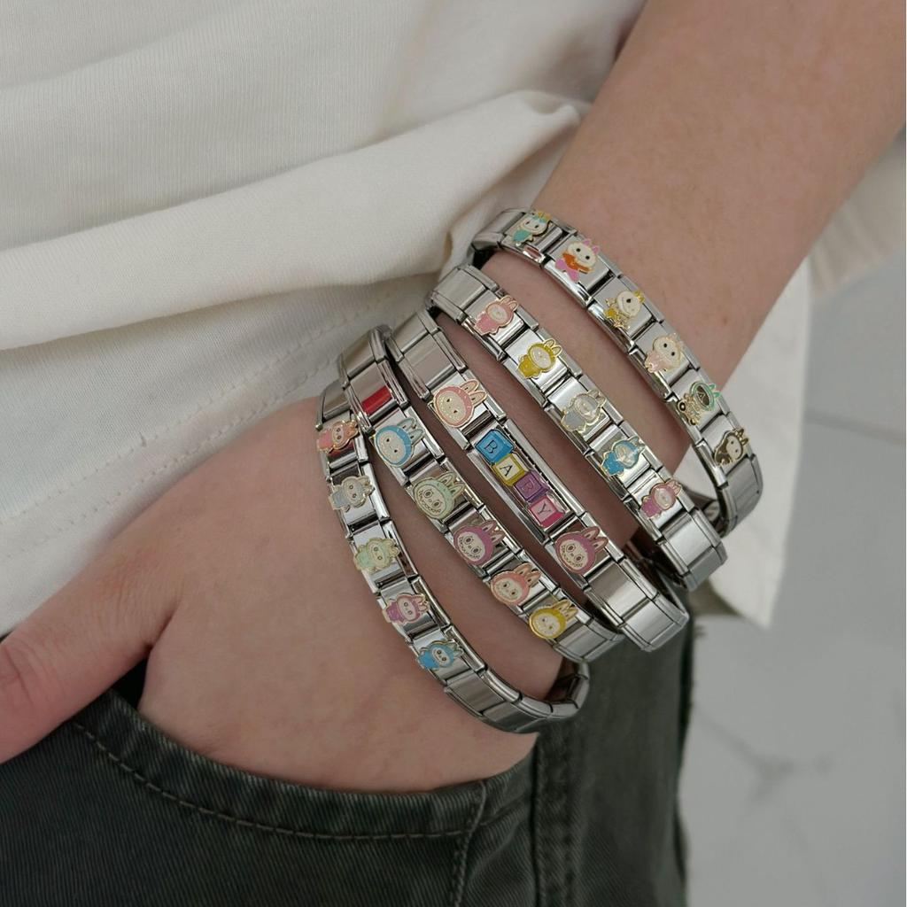 Explosive Sale Cartoon La Home Bracelet Colorful Square Module Premium Cartoon Bracelet