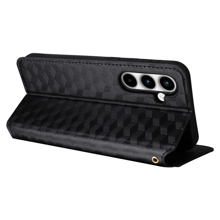 Для Samsung Galaxy A35 5G телефон кошелек кожаный чехол ромб тиснением