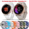 18 20 22 мм Пряжка цвета розового золота Силиконовый ремешок для часов Для Garmin Vivoactive 4 3 4S Venu 2 Plus SQ Forerunner 645 245 745 Ремешок Браслет