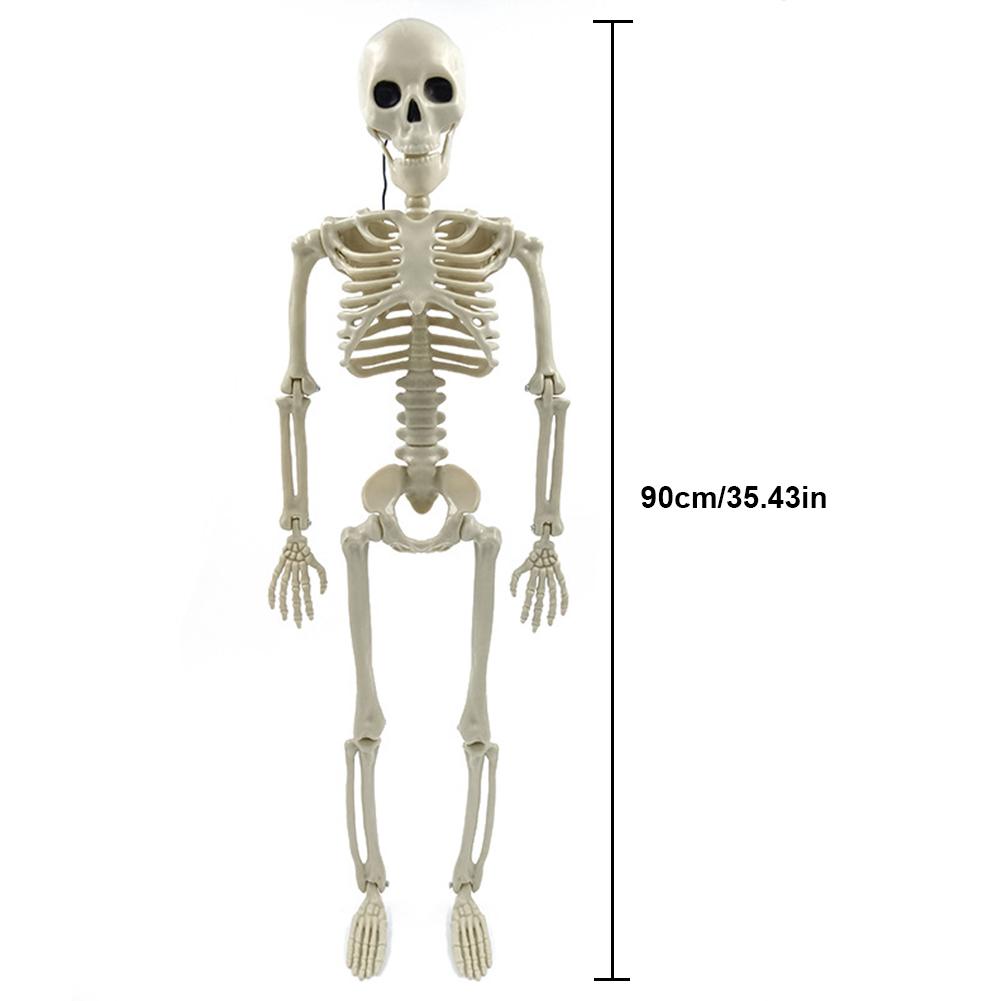 90/170cm Halloween Skull Skeleton Posable Skeleton Human Shape Bones Halloween Party Home Decorations Haunted House Horror Props