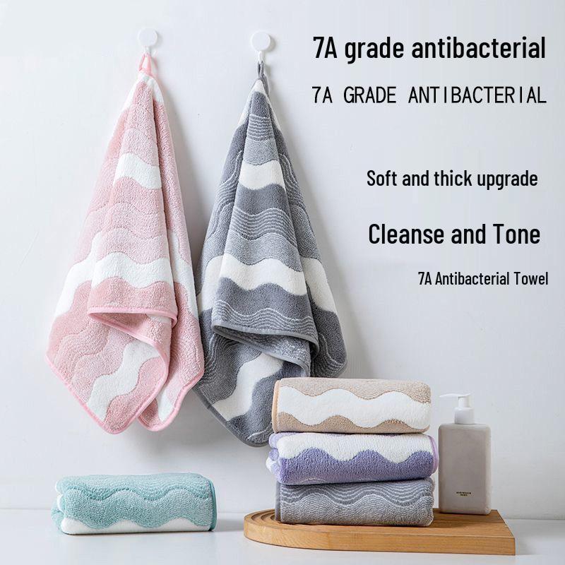 Premium 7A Grade Antibacterial Coral Fleece Towel - Soft, Absorbent, No-Shed for Bath & Face, Thickened Couple Style
