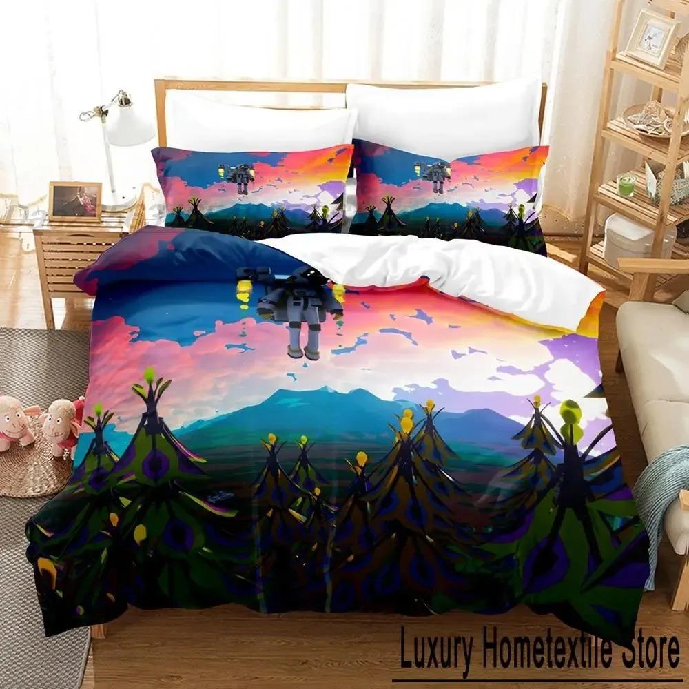 Astroneer Bedding Collection Single Twin Full Queen King Size Bed Collection Adult Kid Bedroom Duvet Cover Collections 3D Print Game Bed Sheet Set
