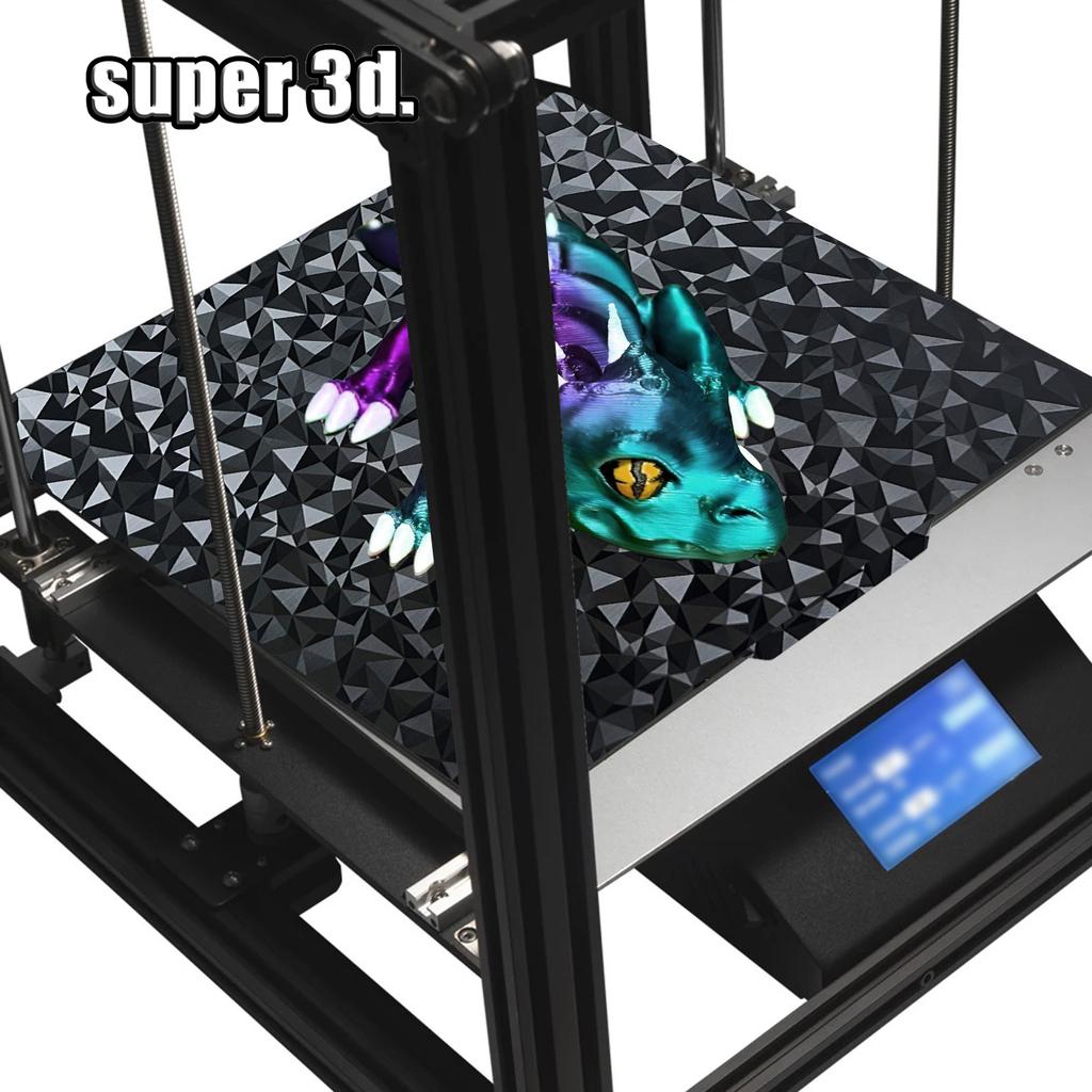 Smooth PEO Creality Ender 5 Plus Build Plate PET Bed Magnetic Sheet 377x370 Spring Steel Sheet For 3D Printer Ender 5 plus Plate