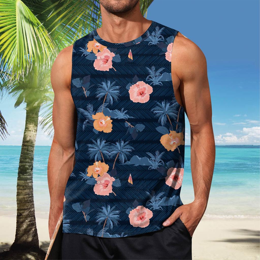 Летний мужской однотонный поглощающий пот дышащий жилет без рукавов с принтом и расширяющимся плечом