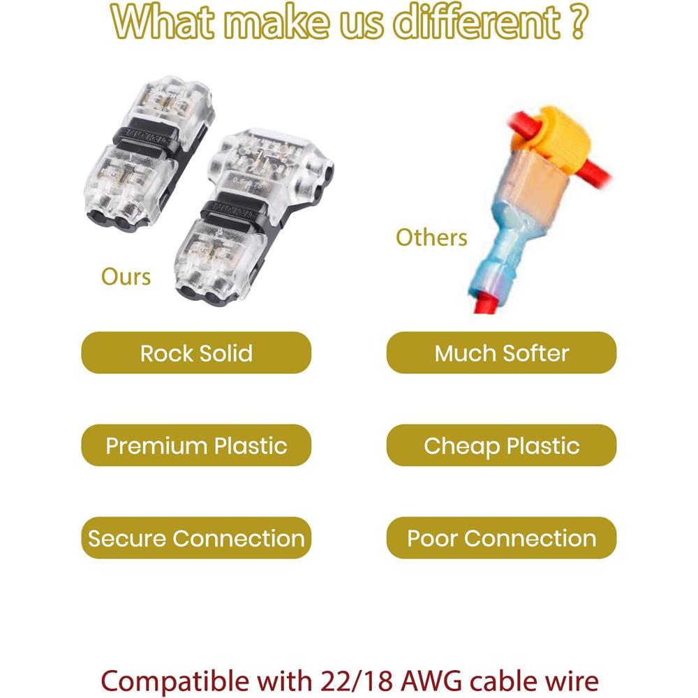 10 шт. 2-контактный 3/2-контактный соединитель для проводов, универсальный компактный соединитель типа T-образного типа I, самозачищающийся электрический соединительный провод