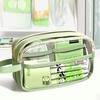 1шт прозрачный многослойный пенал легкий на молнии ручка канцелярская сумка дорожные косметички