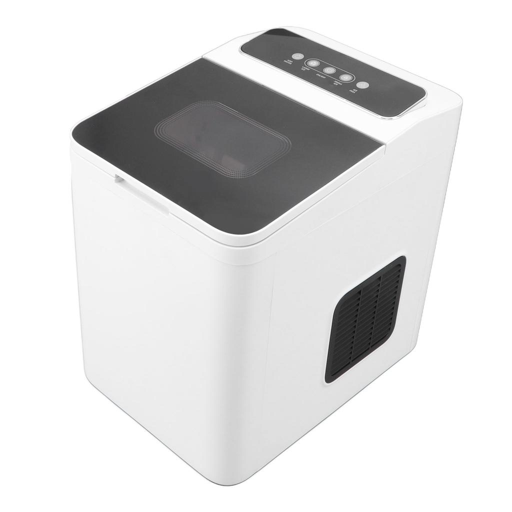 Small Desktop Ice Maker White ABS Portable Countertop Ice Making Machine for Kitchen