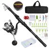 Fishing Rod and Reel Combo Portable Fishing Rod With Fishing Line Lures Carry Bag