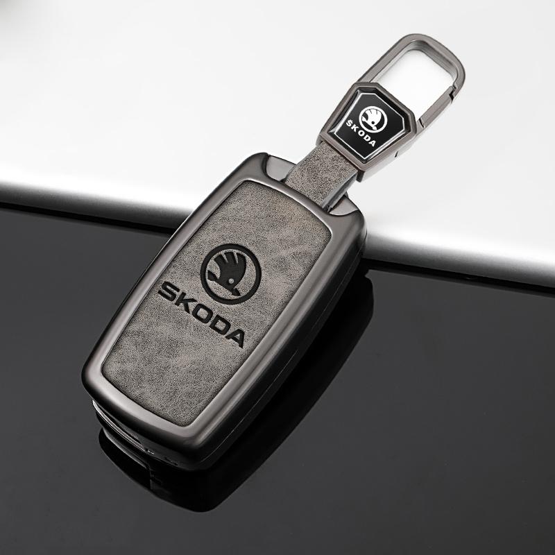 Car Flip Remote Key Fob Case Cover Protector Shell Bag For Skoda Octavia A5 A7 Fabia Superb Kodiaq Karoq Keychain Accessories