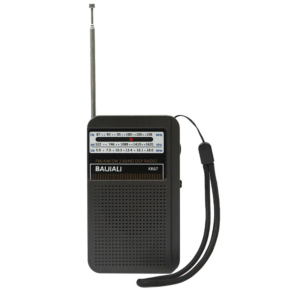 Портативное радио FM AM SW Карманный радиоприемник с указателем LCD Дисплей Радио на батарейках Walkman для использования в помещении, на улице, в чрезвычайных ситуациях
