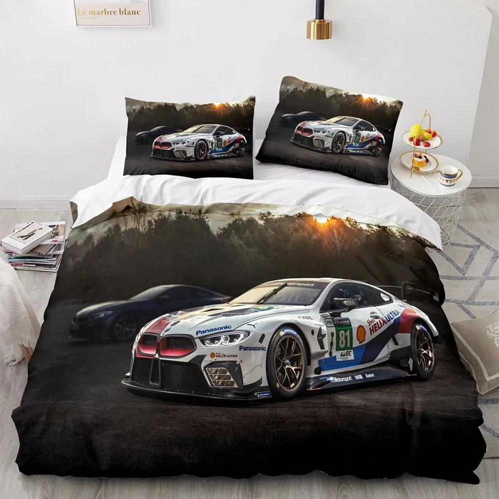 Комплект постельного белья Sports Car Racing Single Twin Full Queen King Size SUV Truck Bed Set Aldult Kid Bedroom Duvetcover Sets Men Boy Gift