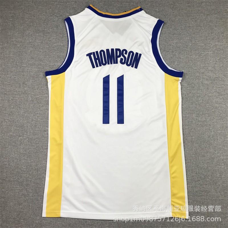 Embroidered Golden State Warriors Basketball Jersey Klay Thompson 11 Mens Sports Fan Apparel