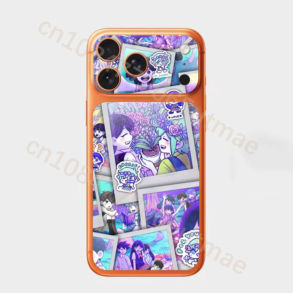 Игра O-Omori Для iPhone 17pro, 17pro max Наклейка-винил на камеру и заднюю крышку, Защитная пленка для задней панели, Цветная