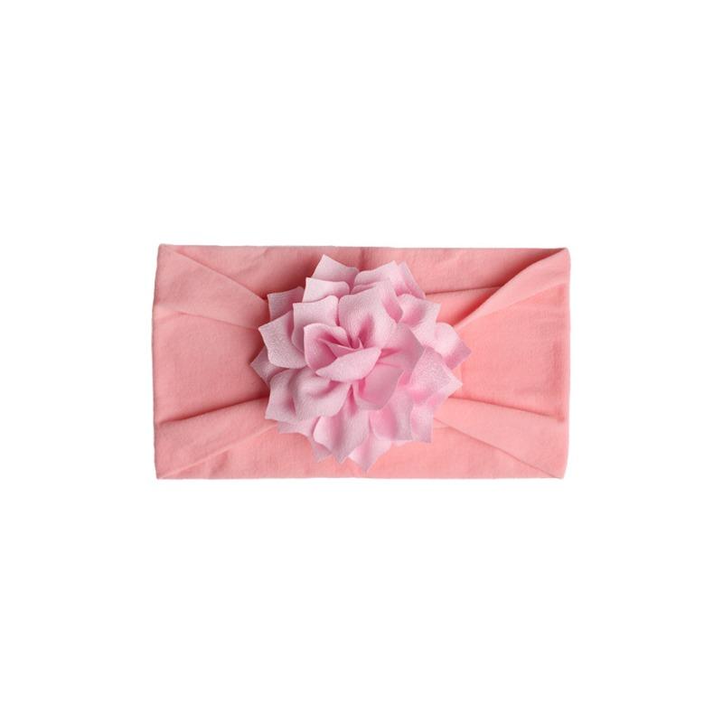New flower soft baby headscarf, cute and comfortable solid color baby fontanelle headband, children's accessories