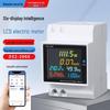D52-2066 Single-Phase Smart Kilowatt-Hour Meter, DIN Rail Multifunctional Electric Meter with LCD Display, 220V