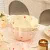 Dishes and Dishes Set Ceramic Underglaze Color Binaural Flower Love Pumpkin Cute Instant Noodle Bowl Household Simple and Modern