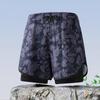 Mens Quick-Dry Swim Trunks Anti-See-Through Double-Layer Board Shorts Pool Beach Surfing