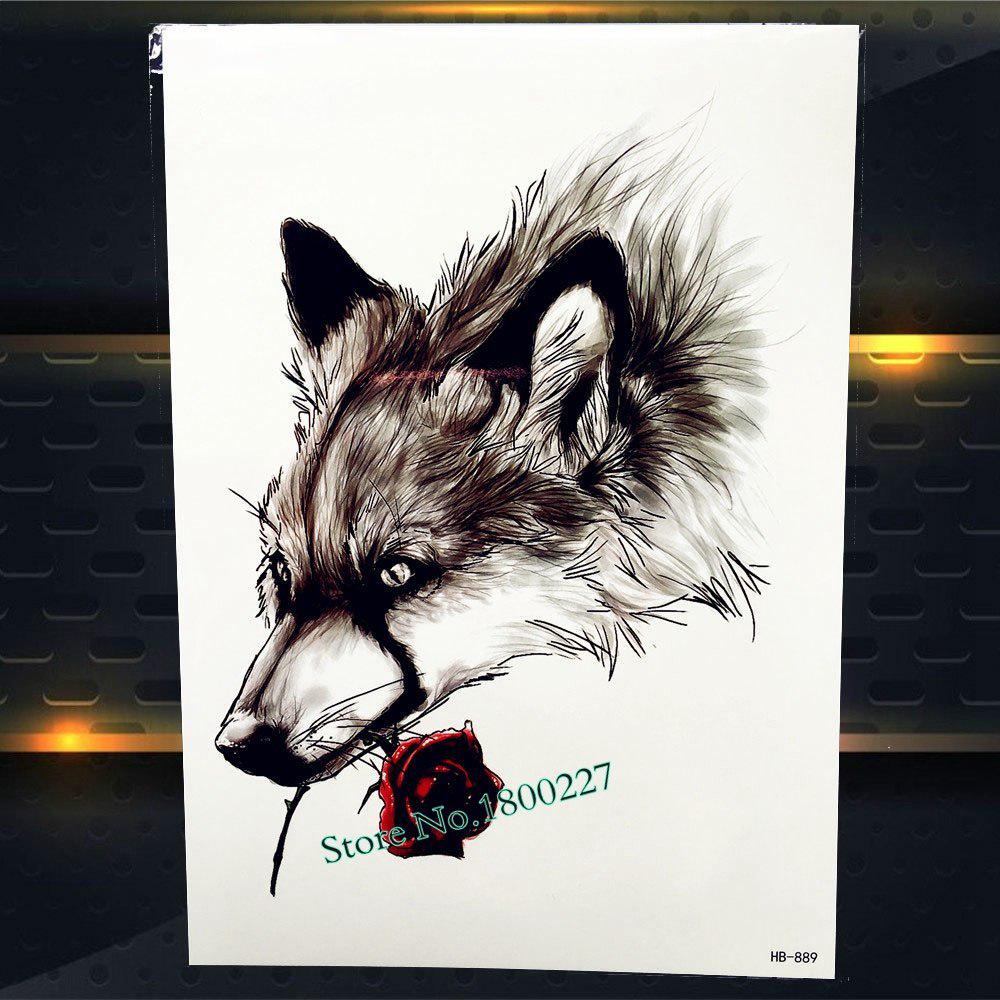 1PC Black Dragon Jurassic Dinosaur Temporary Tattoo Stickers Body Art ARm Waterproof