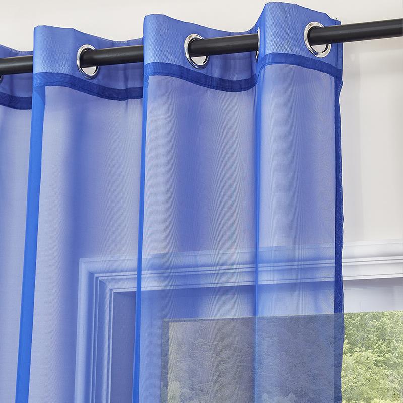 Solid Color Translucent Window Screen Dolly Yarn Bedroom Tulle Curtain Balcony Bay Window Finished Window Screen