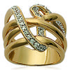 Gold Plated Ring 'Goddess' White Gold - 17 Mm