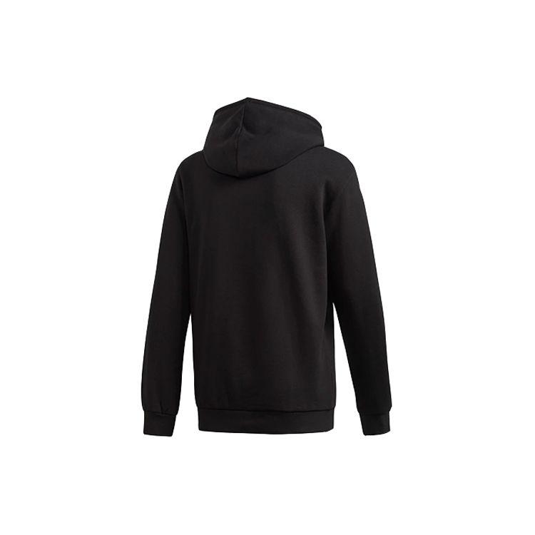 adidas Trifoil Essentials пуловер с капюшоном черный мужской уличный стиль FM9956