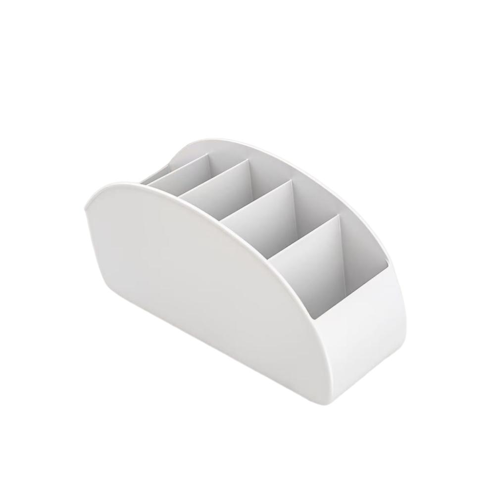 5 Compartments Remote Control Holder Multifunctional Solid Color Makeup Brush Storage Bucket Simple Space-Saving