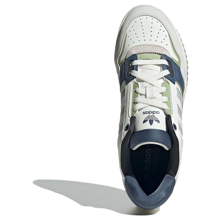 Adidas Originals Drop Step Comfortable Versatile Non-Slip Wear-Resistant Low-Top Skate Shoes Unisex Sneakers White Blue Green JP9976