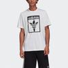 Adidas Футболка Originals с принтом трилистника, мужские топы, белая GK5910
